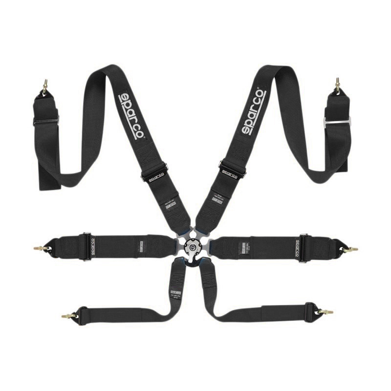 Sparco 4 Point Club Racer FIA Approved Race Rally Car Harness Black